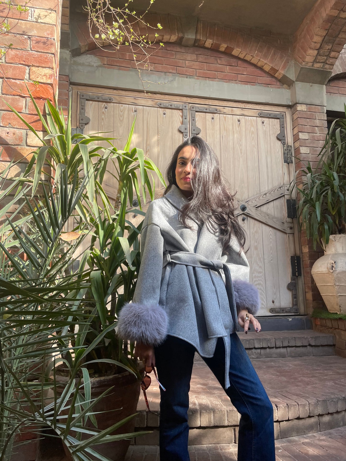 Frosted Wrap Coat
